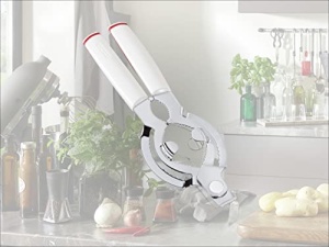 Deschizator de capace Leifheit seria ComfortLine, pentru borcane sau sticle, deschizator de sticle cu maner ergonomic din plastic, inclusiv deschizator de sticle usor de utilizat, deschizator de sticla, alb - Img 2
