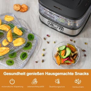 Deshidrator alimente YASHE GGJ-261A, 240W, 5 tavi ajustabile, BPA-free - Img 7