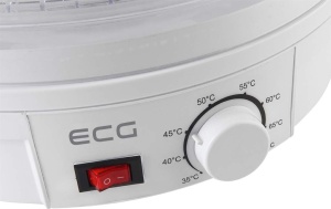 Deshidrator de alimente ECG SO 375, 250 W, 5 compartimente, control temperatura 35-70 C, alb - Img 3