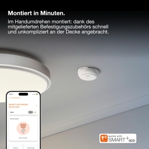 Detector de fum OSRAM SMART WiFi, IP20, 86 mm, alb - Img 5