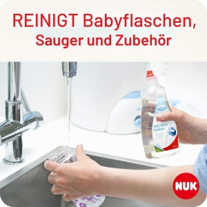 Detergent lichid NUK pentru sticle si accesorii, set 2 flacoane - Img 3