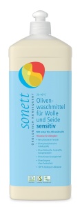 Detergent lichid pentru rufe Sonett cu ulei de masline, 1L, pentru lana si matase