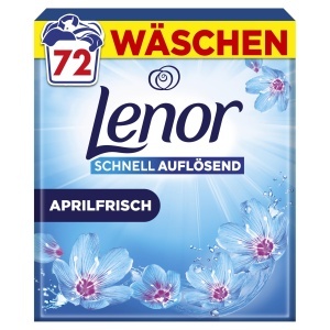 Detergent pudra Lenor Aprilfrisch, 72 spalari, formula concentrata