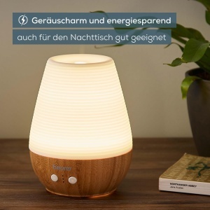 Difuzor de arome Beurer LA 40, 180 ml, din bambus si portelan, cu lumina ambientala - Img 4