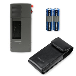 Diktierset Grundig SH 10 cu acumulatori si geanta de transport