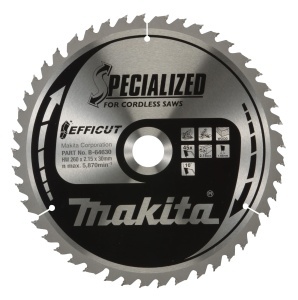 Disc circular Makita B-64630 EFFICUT, 260 mm, 45 dinti, pentru taiere rapida in lemn