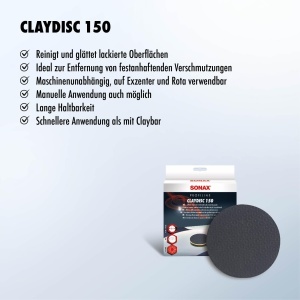 Disc de argila SONAX ClayDisc 150mm pentru curatarea suprafetelor vopsite - Img 4