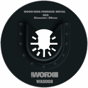 Disc de taiere Worx WA5008, 80mm, pentru lemn, piatra si PVC