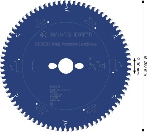 Disc Saw Bosch EXPERT pentru Placi Laminat HPL, 260 mm, T80 - Img 3