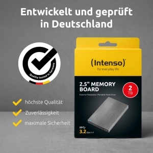Discul dur extern Intenso Memory Board 2TB, USB 3.0, aluminiu, portabil - Img 5