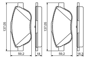 Discuri de frana Bosch BP1485 - pentru Citroen, Peugeot, Opel - ECE-R90, cu accesorii - Img 7
