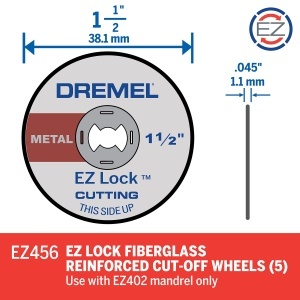Discuri de taiere Dremel EZ456, 5 bucati, 3,8 cm, pentru metal si plastic - Img 3