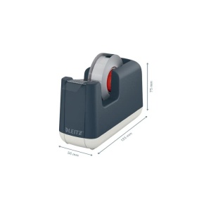 Dispenser banda adeziva Leitz Cosy 53670089 cu suprafata mata Samtgrau pentru birou si acasa - Img 2