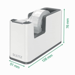 Dispenser banda adeziva Leitz WOW 53640095, negruanthrazit, design modern - Img 2