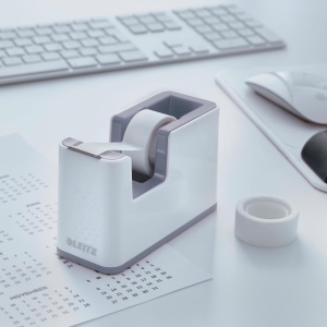 Dispenser banda adeziva Leitz WOW 53641001, AlbGri, Design modern, Usor de utilizat - Img 2