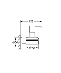 Dispenser de sapun GROHE Start, 160ml, negru, cu suport - Img 3