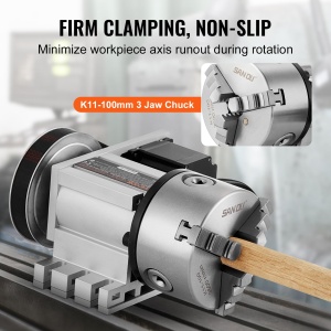 Dispozitiv CNC VEVOR BS4-KP100-57 cu Futter K11-100mm, 4 Axe, Nema23 - Img 6