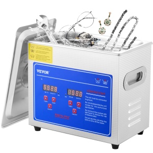 Dispozitiv de curatare cu ultrasunete VEVOR 2,85 L, 40 kHz, cu timer digital si incalzire