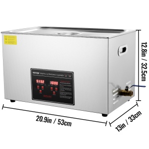 Dispozitiv de curatare cu ultrasunete VEVOR, 30 L, 600 W, inox - Img 8