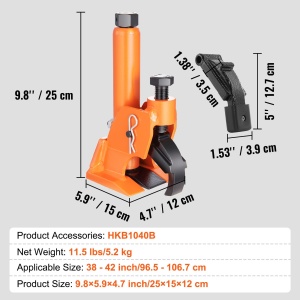 Dispozitiv de demontare a anvelopelor VEVOR HKB1040B, 96,5-106,7 cm, din otel durabil - Img 7
