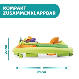 Dispozitiv de mers Chicco Walky Talky cu centru de joc electronic 3D, verde - Img 6