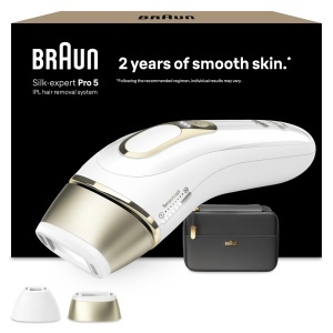 Dispozitiv IPL pentru Epilare Braun Silkexpert Pro 5, PL5140, AlbGold, 2 Anii de Piele Catifelata