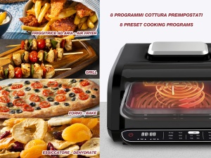 Dispozitiv multifunctional BEPER Airfryer cu 8 programe - friteuza, gratar, cuptor, cuptor pentru pizza, deshidratator, friptura - Img 4