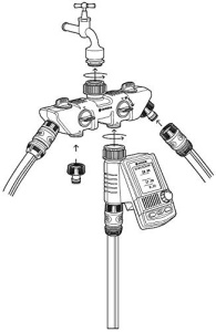 Distributie apa Gardena 4-Wege-Verteiler, pentru 4 dispozitive, compatibil cu robinete de 26,5 mm si 21 mm - Img 5