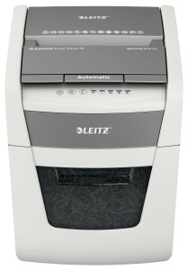 Distrugator de documente Leitz IQ Autofeed 80350000 50 coli P4 20L alb operare silentioasa - Img 8