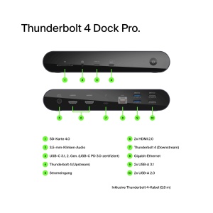 Docking Station Belkin Thunderbolt 4 Dock Pro, 90W, 12 porturi, negru - Img 2