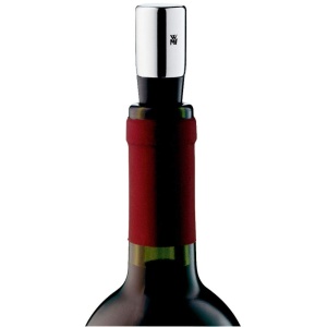 Dop pentru sticle de vin WMF Vino 8 cm, metal turnat, silicon, dop de vin, etans si sigur, dop pentru sticle de vin si sticle de sampanie - Img 3