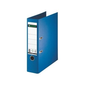 Dosar Leitz 180, A4, 8 cm, cu finisaj din hartie speciala, albastru