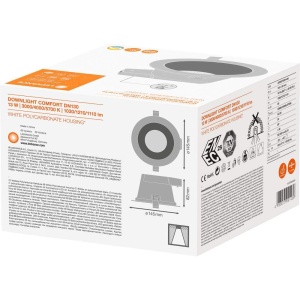 Downlight LED Ledvance 160 mm, Aluminiu, IP44, Lumina Calda - Img 2