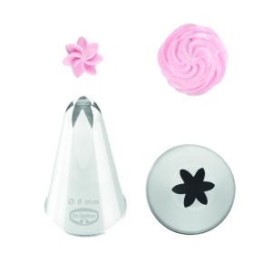 Dr Oetker Sterntulle 6 mm din otel inoxidabil pentru decorarea prajiturilor argintiu - Img 3