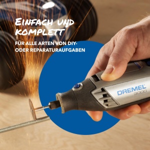 Dremel 3000 Unealta multifunctionala 130W, set de 1 atasament, 25 accesorii, viteza variabila 10.000-33.000 rpm pentru taiere, slefuire, gravare, lustruire, ascutire, curatare, sculptura - Img 5