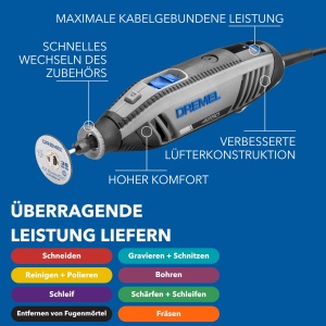 Dremel 4250 Multitool 175W Viteza Variabila 5000-35000 RPM Kit cu 6 Accesorii si 128 Piese - Img 2