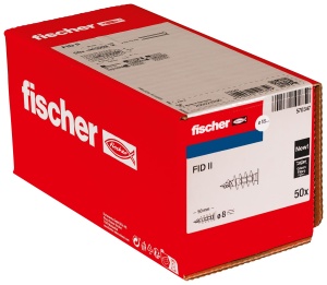 Dubulet de fixare pentru izolatii Fischer FID II, 50 mm, 50 bucati