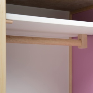 Dulap pentru papusi Scarlett, alb, cu suport pentru haine si accesorii - Img 8