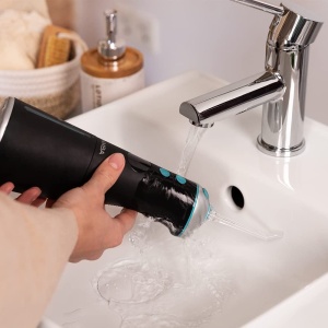 Dus bucal portabil Cecotec Bamba ToothCare 1100, 6 moduri, LED, 280 ml, USB - Img 5