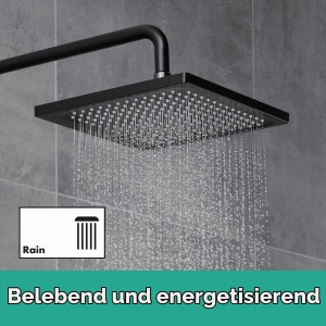 Dus cu cap de dus hansgrohe Crometta E 240 mm, Mattschwarz, cu functie Antikalk - Img 5