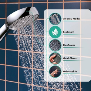 Dus cu doua straluciri hansgrohe Activera Select S, 8 lmin, crom - Img 2