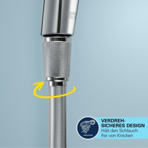 Dus cu furtun GROHE Vitalioflex 1,50m, crom, rezistent la presiune, flexibil - Img 9