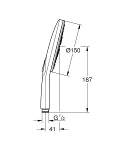 Dus cu mana GROHE Vitalio SmartActive 150, 3 moduri de jet, 8lmin - Img 7