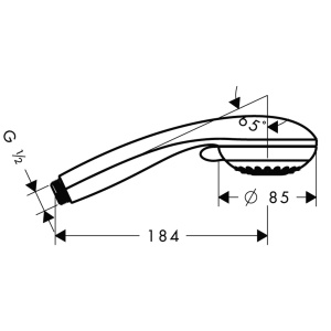 Dus cu mana hansgrohe Crometta 85, 2 tipuri de jet, crom, 85 mm - Img 5