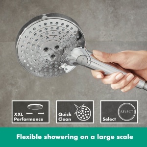 Dus cu mana hansgrohe Raindance Select S, 125 mm, 3 tipuri de jet, crom - Img 4