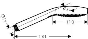Dus cu trei tipuri de jet hansgrohe Croma Select E, 110 mm, cromat - Img 7