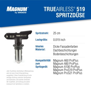 Duza de vopsit Graco TRA519 TrueAirless 519, 25 cm, Negru - Img 5