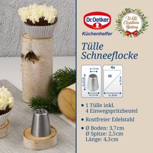 Duza decorativa Dr Oetker Schneeflocke otel inoxidabil set 5 piese - Img 3