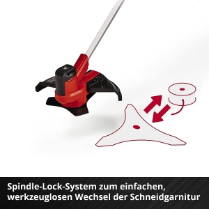 Einhell AGILLO 18/200 Power X-Change Cordless Sense (litiu-ion, 18V, 7.500 rpm, linie cu robinet automat/cutit cu 3 dinti, motor frontal, maner bicicleta, fara baterie si incarcator) - Img 7
