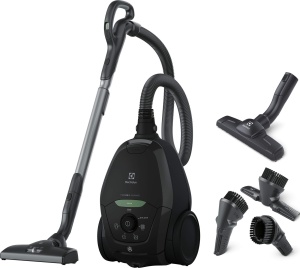 Electrolux PD82-GREEN Aspirator cu sac, putere max. 600 W, sistem de aspiratie AeroPro, 2 perii, accesoriu 3 in 1, plastic, negru